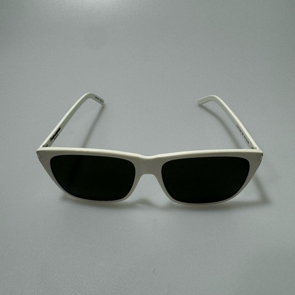 Saint Laurent Classic 57mm Rectangular Sunglasses Ivory - Picture 2 of 10